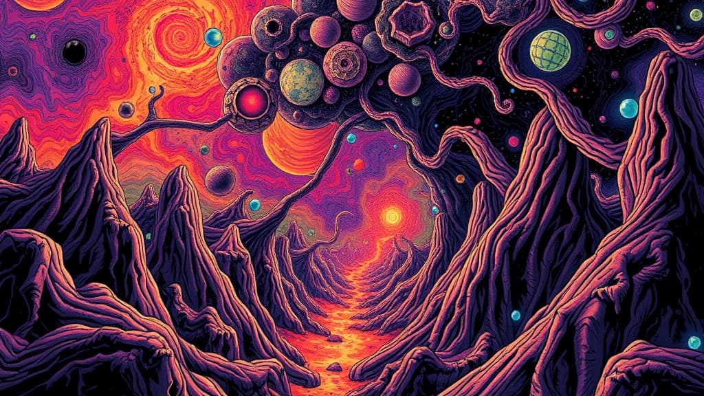 Acid Wave moodboard image showing glitch