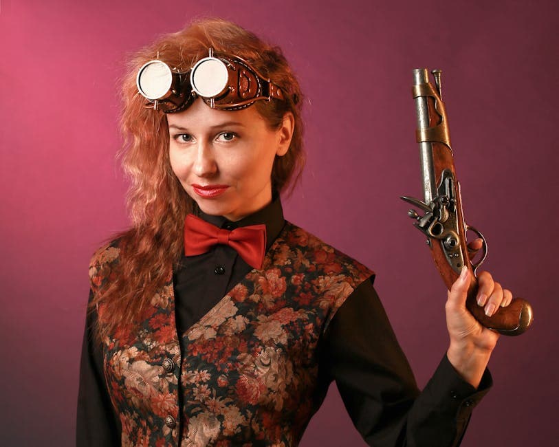Afrofuturism Victorian Steampunk aesthetic example featuring leather