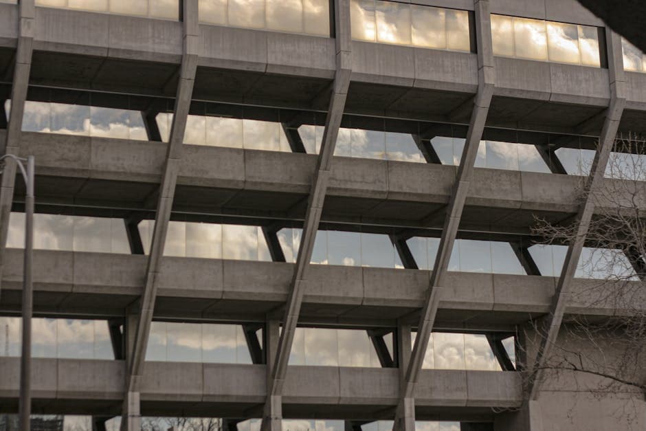Brutalist Parametric Architecture moodboard image showing steel