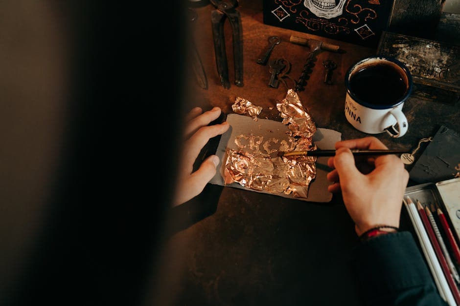 Artisan Deco branding idea with luxurious