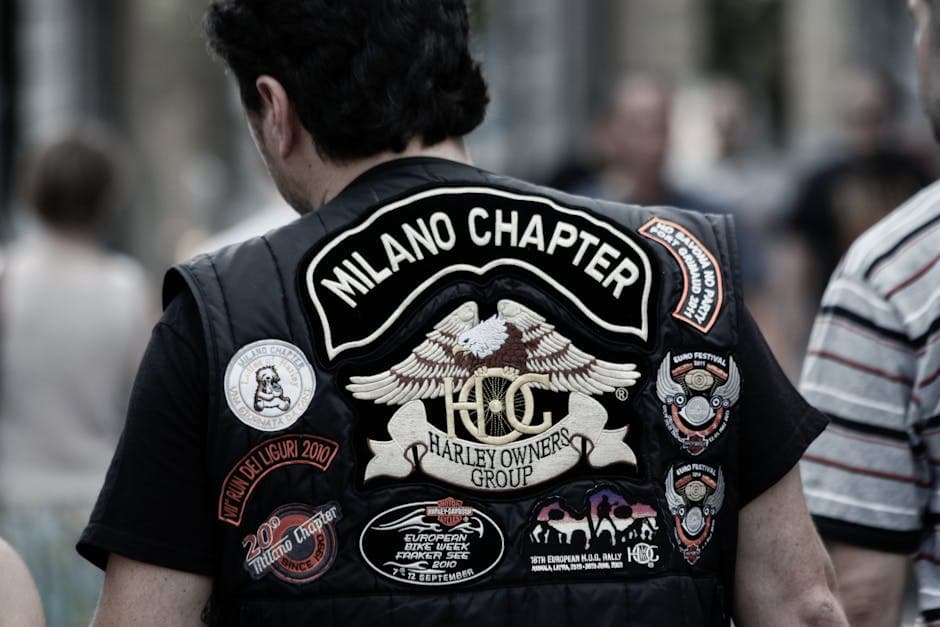 Baroque Biker outfit example featuring brocade