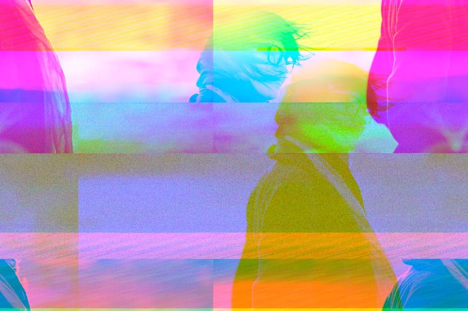 Psychedelic Glitch moodboard image showing experimental