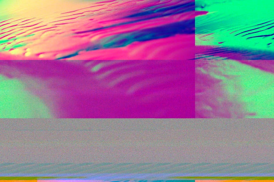 Psychedelic Glitch visual inspiration with iridescent