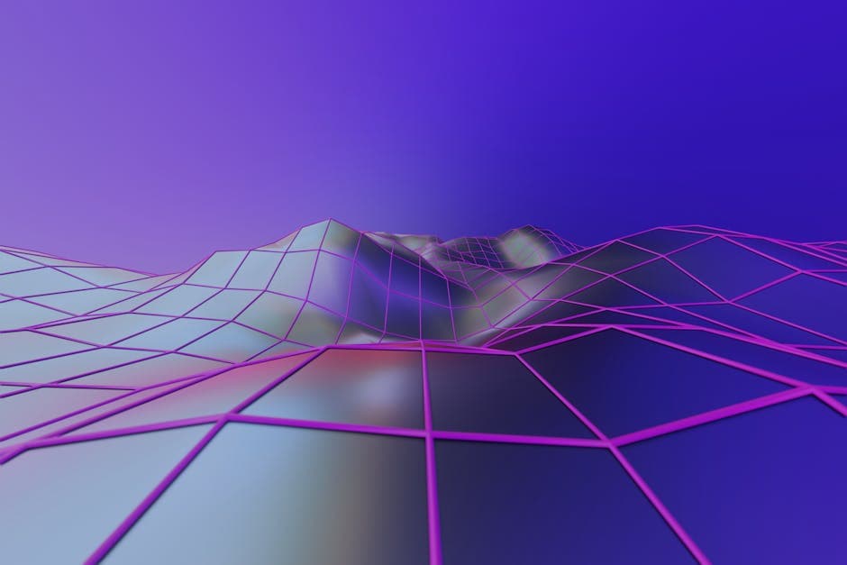 Synthwave Deco branding idea with geometric