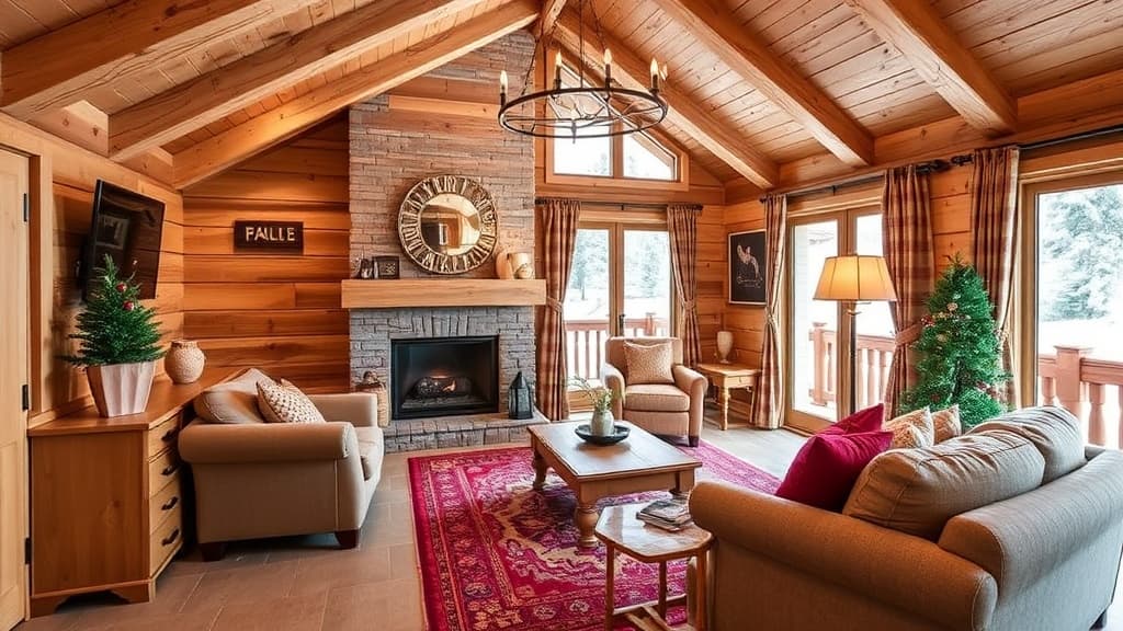 Chalet Chic aesthetic idea with knit