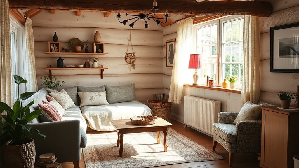 Cottagecore Cyberpunk aesthetic idea with wood