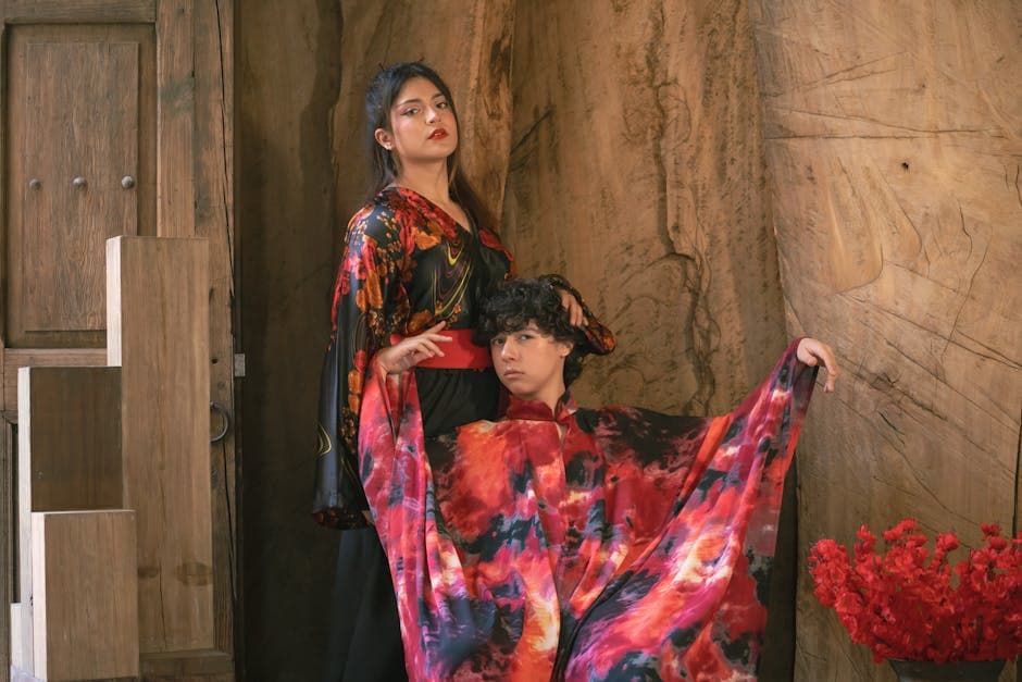 Cyberpunk Kimono visual inspiration with silk