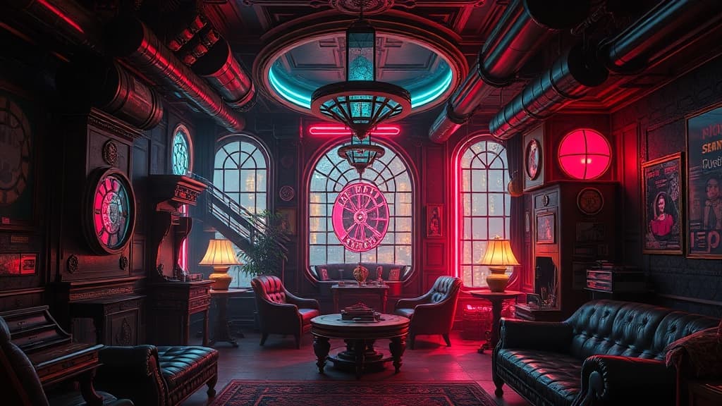 Cyberpunk Regency moodboard image showing silk