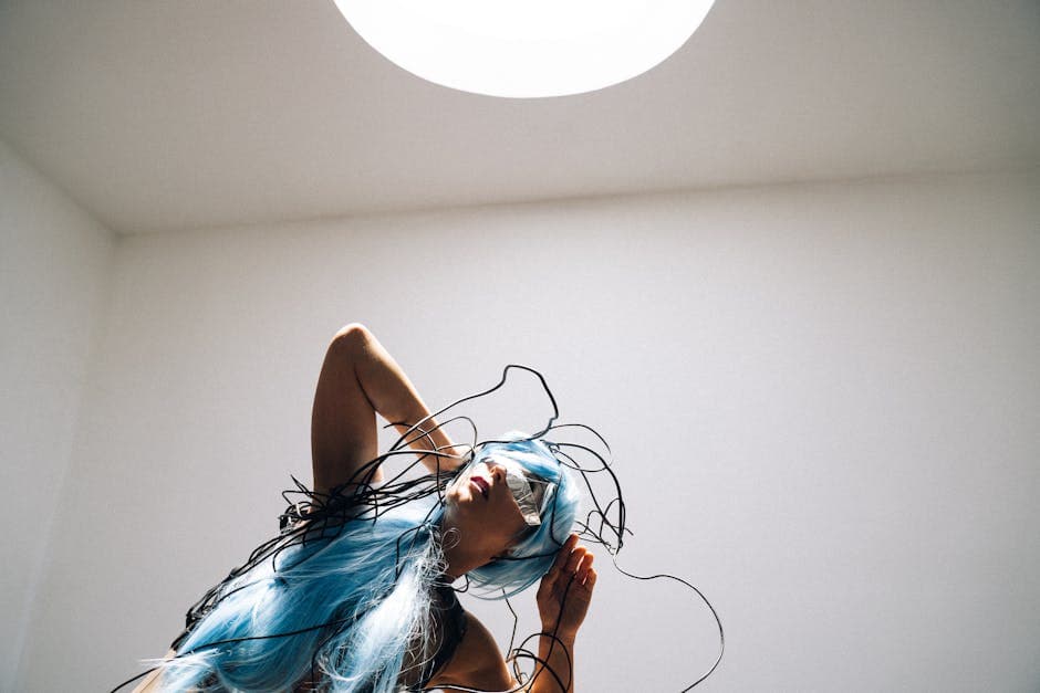 Cyberpunk Shibari visual inspiration with metal