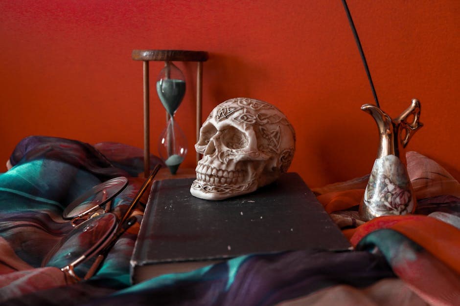 Dark Academia moodboard image showing paper