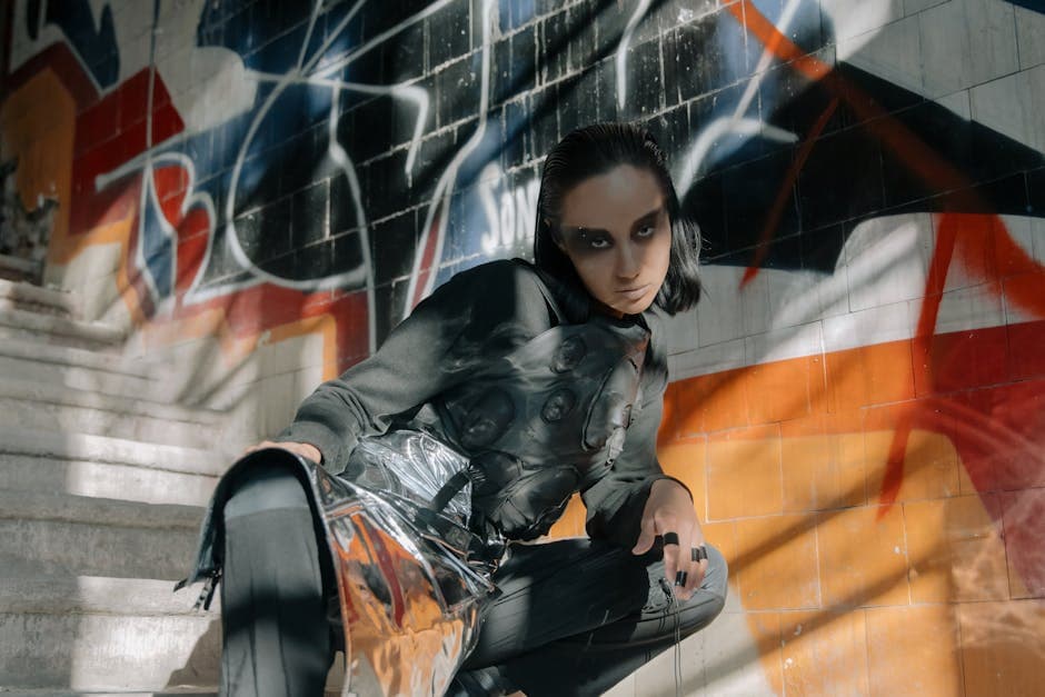 Electropunk Graffiti Future aesthetic idea with metal (5)