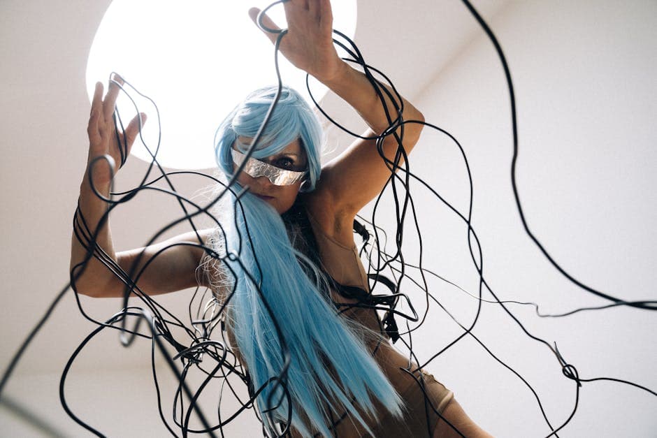 Ethereal Cyberpunk visual inspiration with bioluminescent moss