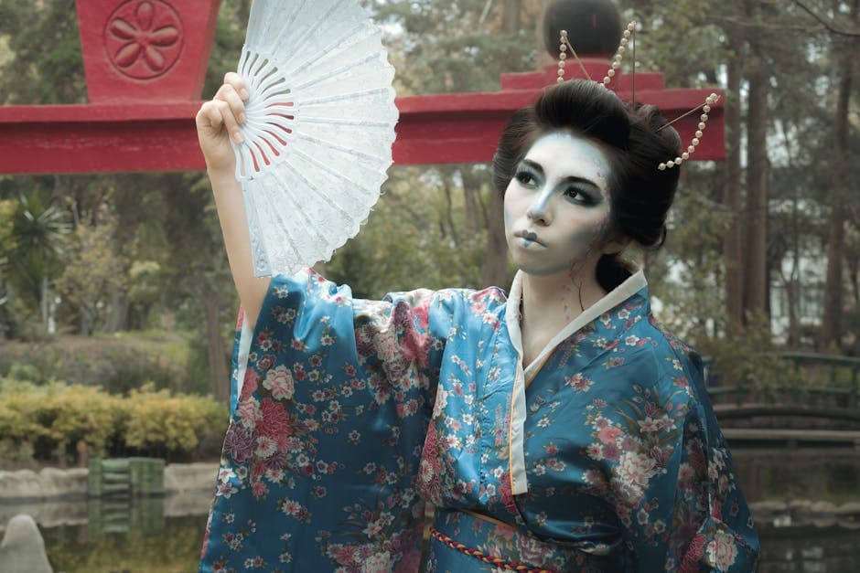Cyber Geisha Fashion outfit idea with mesh