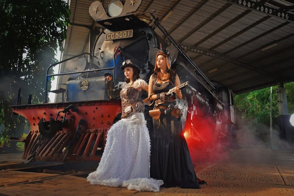 Solarpunk Steampunk outfit idea with organic cotton