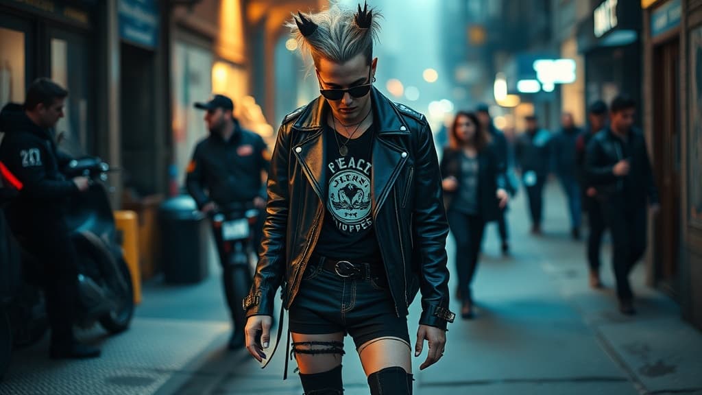 Futuristic Desert Punk outfit idea with canvas