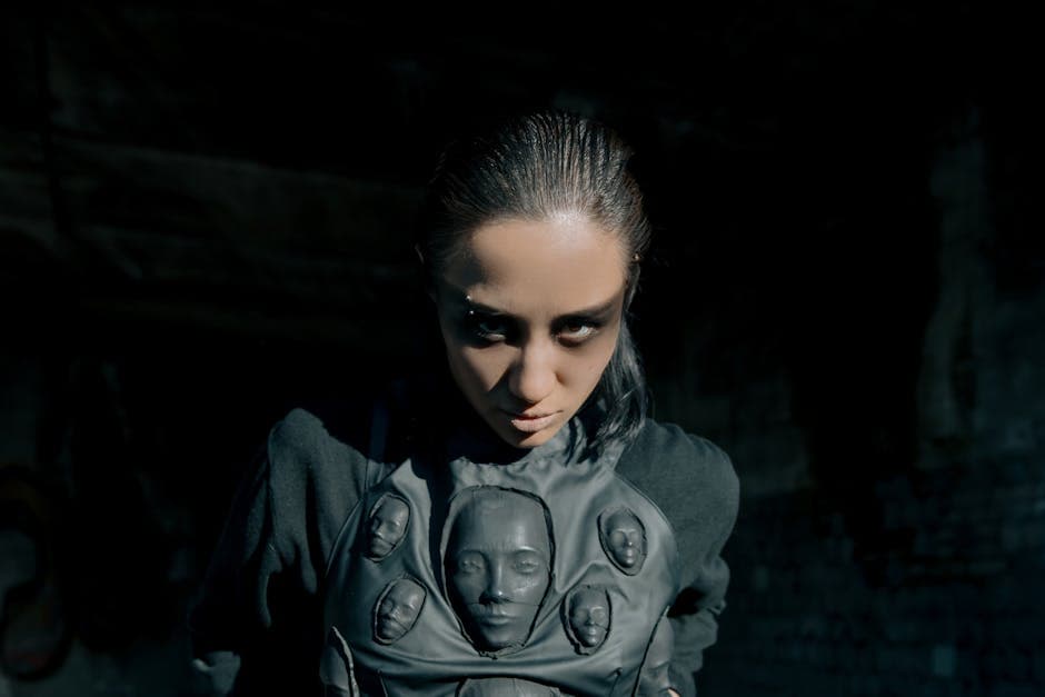 Gothic Futurism outfit example featuring mesh