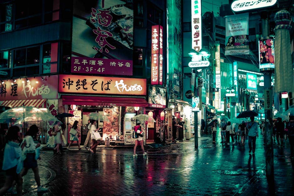 Neo-Shibuya Design moodboard image showing concrete