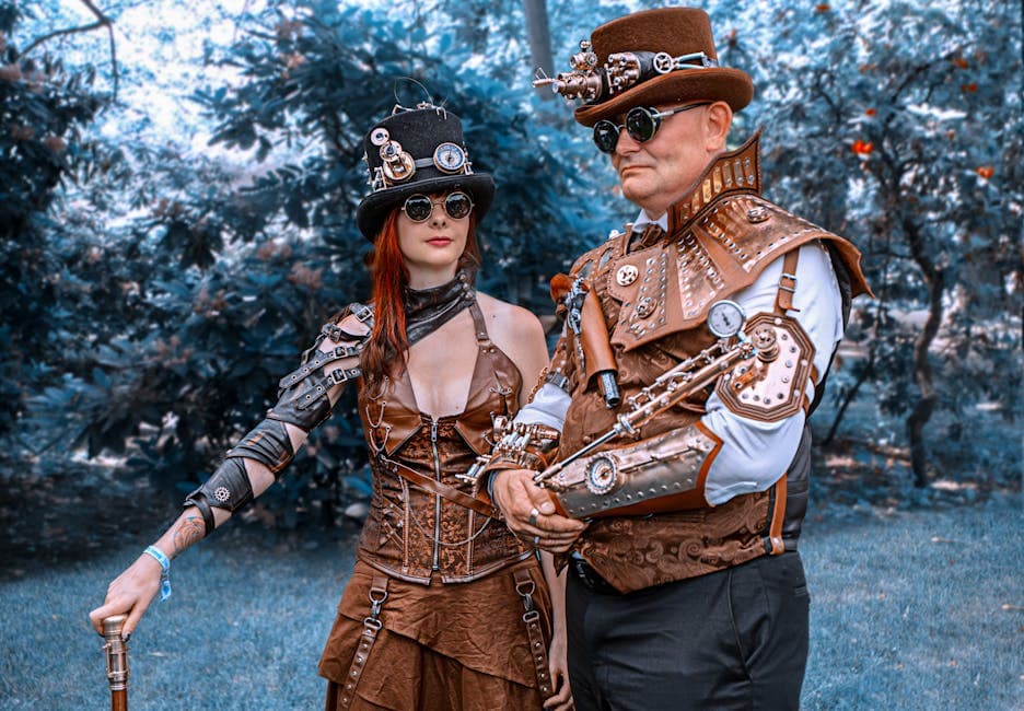 Neo-Victorian Steampunk moodboard image showing leather (6)