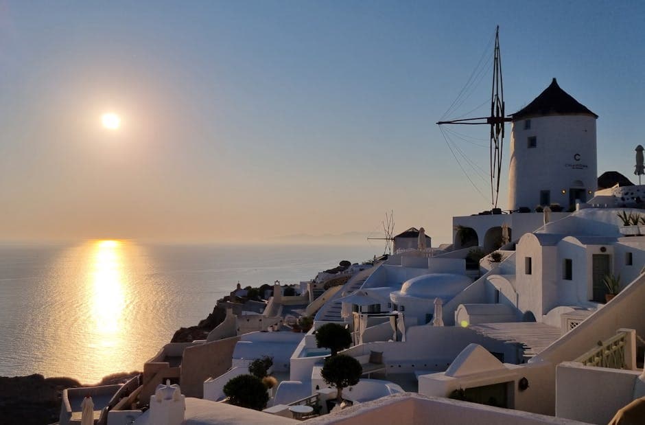 Sun-Drenched Cycladic aesthetic idea with whitewashed stone
