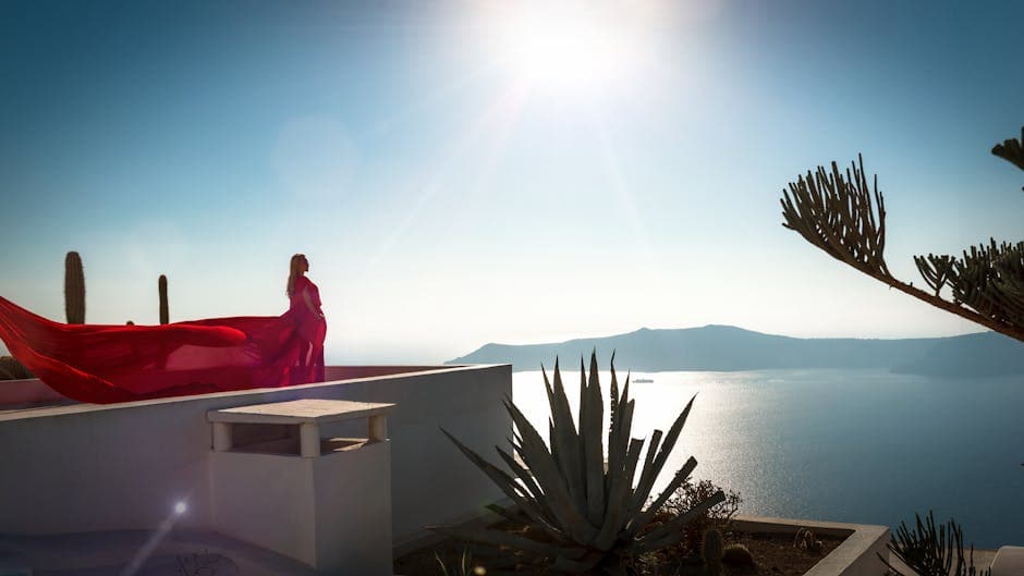 Sun-Drenched Santorini moodboard image showing natural stone