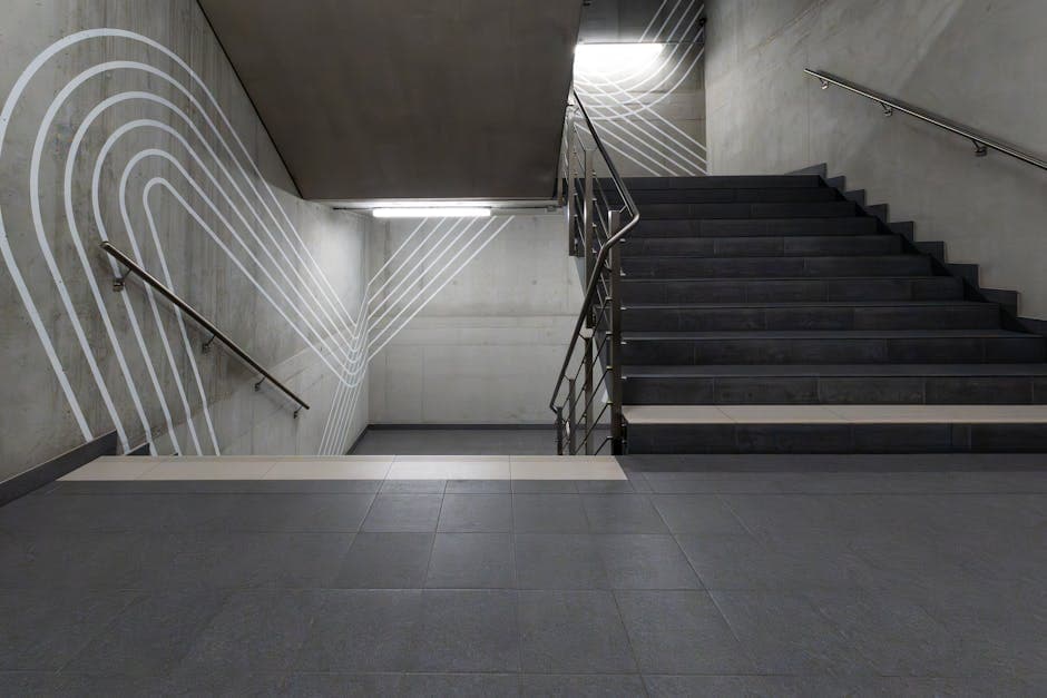 Liminal Core aesthetic example featuring repetitive architecture