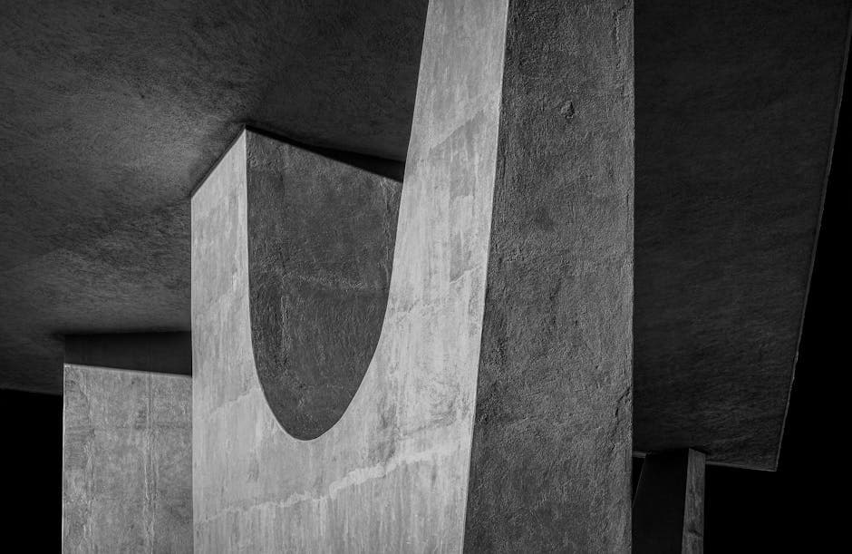 Memphis Brutalism visual inspiration with glass